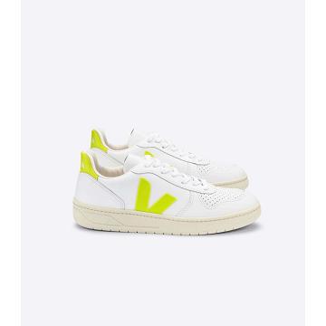 Veja V-10 LEATHER Tenisky Damske White/Mint | SK 647HAP